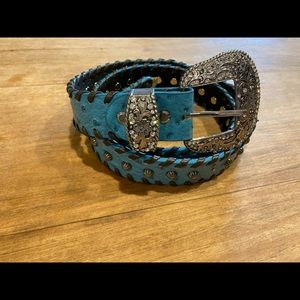 Turquoise western belt with buckle
